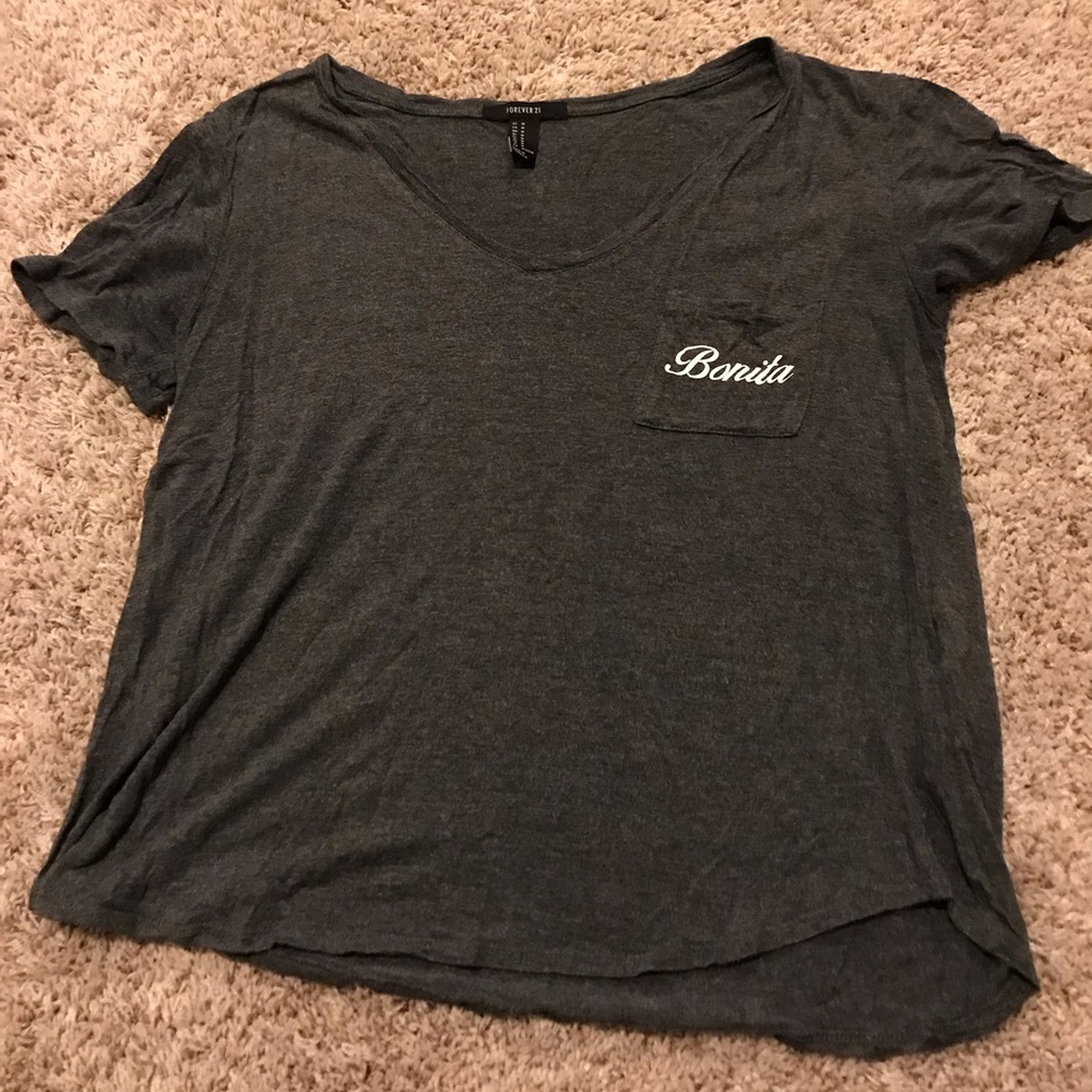 Gray “Bonita” Pocket Shirt